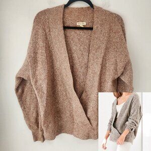 Silence & Noise UO Crossover Sweater Oversized Coral Pink Slouchy Size S